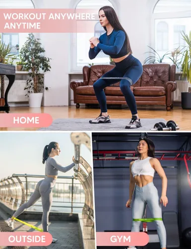 Vista 9 de Bandas de resistencia para entrenamiento, bandas de ejercicio, bandas de entrenamiento, bandas de glúteos, bandas de fitness, bandas de esfuerzo
