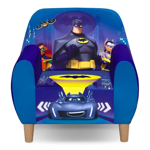 Vista 4 de Delta Children Batman Batwheels - Silla de espuma para niños, color azul