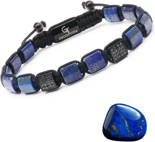 Vista 12 de Pulsera de cuentas planas de la colección GT, pulseras ajustables de gemas para hombres