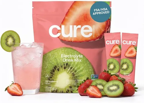 Vista 17 de Cure Hydration Mezcla de bebida con electrolitos a base de plantas Sin azúcar añadida Polvo de alivio de la deshidratación fabricado con agua