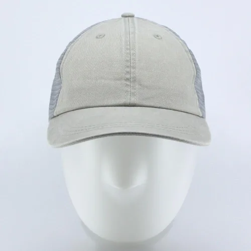 Vista 2 de Gorra de béisbol ajustable de malla suave de algodón lavado vintage