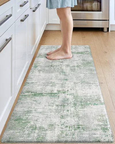 Vista 31 de DEXI Alfombrillas de cocina acolchadas antifatiga 23 x 86 pulgadas, color Azul