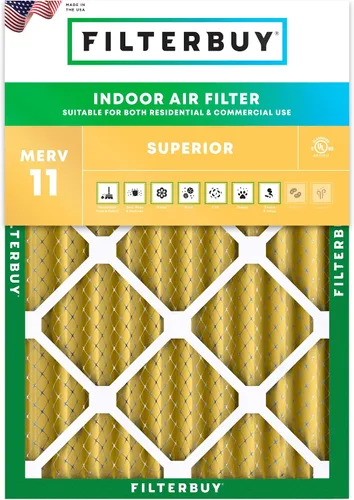 Vista 11 de Filterbuy Filtro de aire 8x14x1 pulgadas MERV 11 Defensa Superior contra Mascotas y Alergias (Paquete de 1), Filtros de Repuesto Electrostáticos