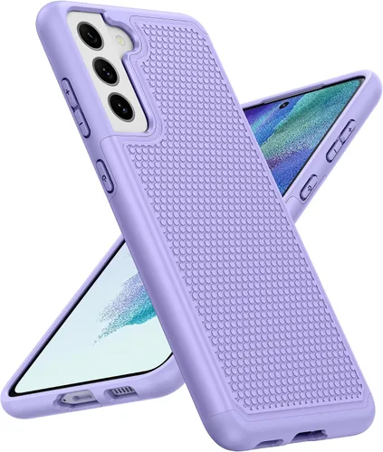 Vista 12 de Funda para Galaxy S21 FE 5G: Funda para teléfono S21 FE Samsung Cubierta protectora de doble capa de servicio pesado rugosa resistente a prueba