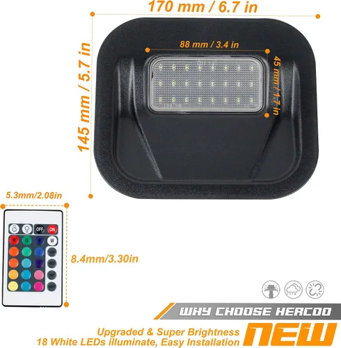 Vista 7 de Multipro Kit de Luz LED Flexible RGB Multicolor para Escalón de Compuerta Trasera y Plataforma de Camioneta Compatible con GMC Sierra 1500 2500 3500