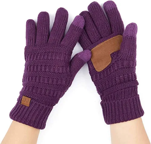 Vista 11 de Funky Junque Guantes de invierno para mujer – Lindos guantes de punto con forro polar para pantalla táctil y mensajería para mujeres, accesorios
