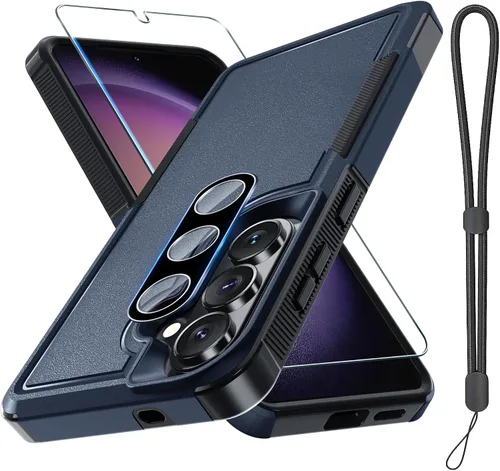 Vista 22 de Funda para Samsung Galaxy S24 FE, Cuerpo Completo Resistente de Servicio Pesado Robusta a Prueba de Golpes Funda Protectora para Teléfono con Correa