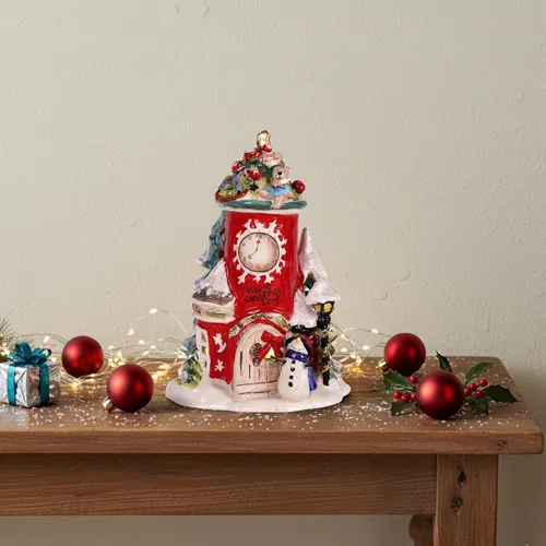 Vista 2 de Blue Sky Clayworks 15597 Village Christmas Shop - Casa de velas, 8.7 pulgadas de longitud