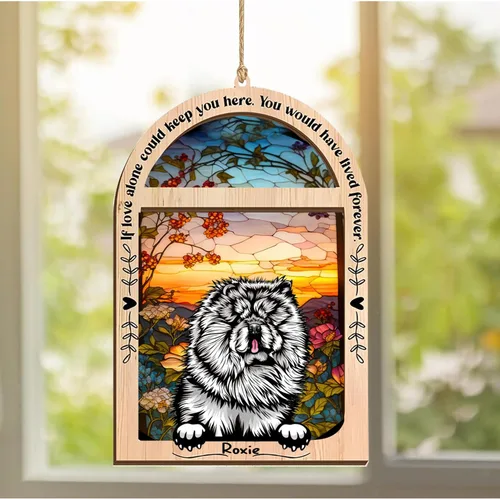 Vista 249 de LOVELYPOD Adorno de Navidad personalizado de sabueso afgano, atrapasoles con nombre, regalos de pérdida de mascotas, regalos para amantes