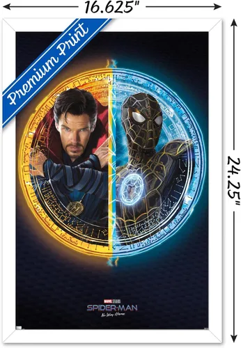 Vista 30 de Trends International Marvel Spider-Man: No Way Home - Póster de pared dúo, 22.4 pulgadas de largo x 14.7 pulgadas, versión enmarcada de madera