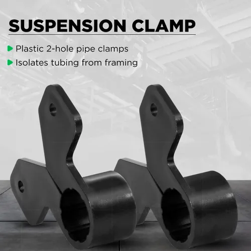 Vista 3 de Highcraft PXBUTT001-10 PEX Abrazadera de suspensión de 1 pulgada, estilo mariposa, plástico duro (paquete de 10), 1 pulgada, gris