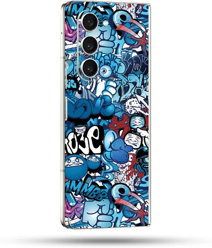 Vista 43 de MightySkins Skin compatible con Samsung Galaxy Z Fold 5 - Puppy Fall Funda protectora de vinilo duradera y única Fácil de aplicar, quitar