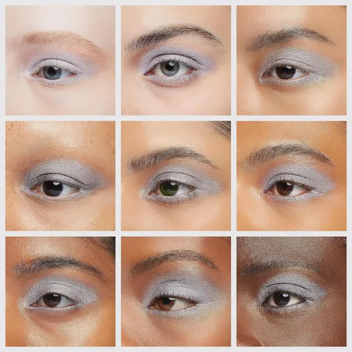 Vista 5 de Oulac Sombra de ojos en crema blanca brillante Iluminador a prueba de agua y sombra de ojos con purpurina de larga duración, color natural