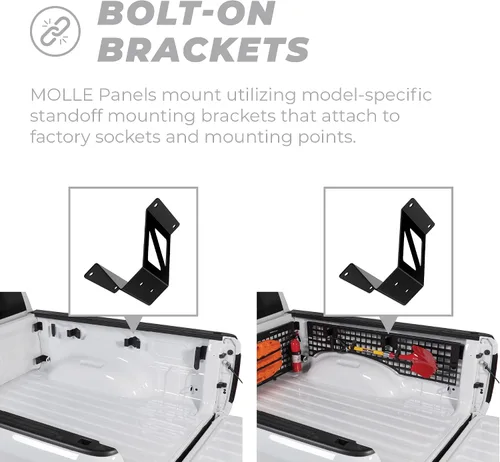 Vista 4 de Putco Panel Molle para portón trasero de caja de camioneta, compatible con camiones Dodge Ram 2500/3500 2019-2026