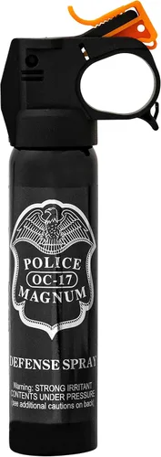 Vista 7 de Police Magnum Gran spray de pimienta para defensa personal – Táctica máxima fuerza seguridad y protección – Bote de fuego portátil negro – Fabricado