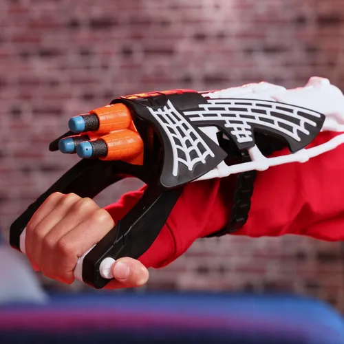 Vista 8 de SPIDER-MAN Marvel Symbiote Tri-Shot Blaster y Máscara, Guantelete y Máscara de Juego de Rol para Complementos de Disfraz, Juguetes de Superhéroe