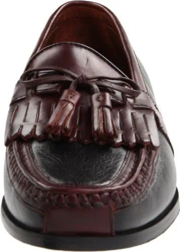 Vista 2 de Johnston & Murphy Aragon Kiltie - Zapatos de vestir casuales con borlas, diseño clásico, forro textil de cuero, suela de cuero con tacón de goma