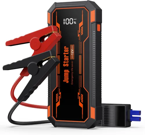 Vista 7 de Arrancador de Batería de Coche 6000A, Arrancador de Batería de Coche Portátil de 12V, Arrancador de Puente de Batería Portátil
