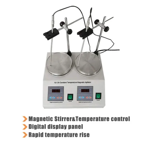 Vista 2 de Agitador magnético digital 0 ~ 2400 RPM Mezclador magnético de placa caliente mezclador agitador de laboratorio con barra de agitación