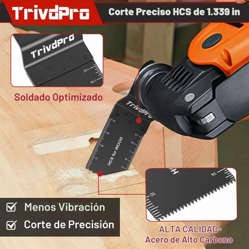 Vista 3 de TrivdPro Hojas de sierra oscilantes 50 piezas, cuchillas multiherramienta