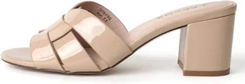 Vista 2 de J. Adams Nori Mules para mujer - Sandalias elegantes de tacón de bloque