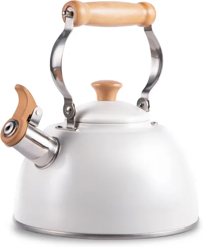 Vista 10 de ROCKURWOK - Tetera de estufa, tetera con mango ergonómico de tacto frío, tetera de acero inoxidable de grado alimenticio, tetera de estufa, tetera