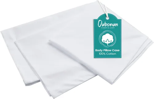 Vista 11 de Oubonun Funda de almohada corporal 100% algodón - 800 hilos/21x54, absorbente de humedad y transpirable, funda de almohada corporal de hotel premium