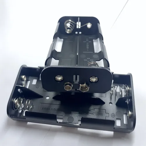 Vista 47 de 2 unidades de soporte para pilas D de 8 ranuras con respaldo doble y cables, caja para pilas de tamaño D de 8x1.5V 8D bilateral