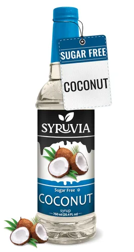 Vista 64 de Jarabe de café sin azúcar Syruvia, jarabe con sabor a caramelo para bebidas, lattes y postres – 25.4 fl oz