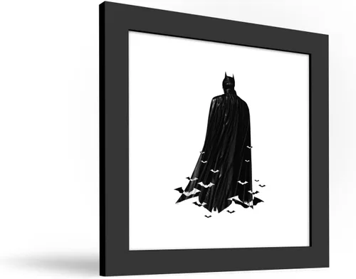 Vista 2 de Gallery Pops DC Comics The Batman - Arte de pared gráfico de capa de murciélago, versión enmarcada negra, 12 x 12 pulgadas