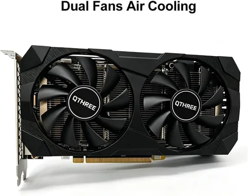 Vista 2 de QTHREE Radeon RX 560 XT 8GB GDDR5 tarjeta gráfica, 1792SP, 128 bits, DVI, HDMI, DP, tarjeta de video para juegos para PC, GPU de computadora, PCI