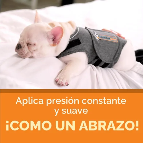 Vista 5 de ThunderShirt para perros, XX Pequeño, Gris Heather Clásico - Chaleco Calmante para la Ansiedad de Perros Camiseta de ansiedad para perros que