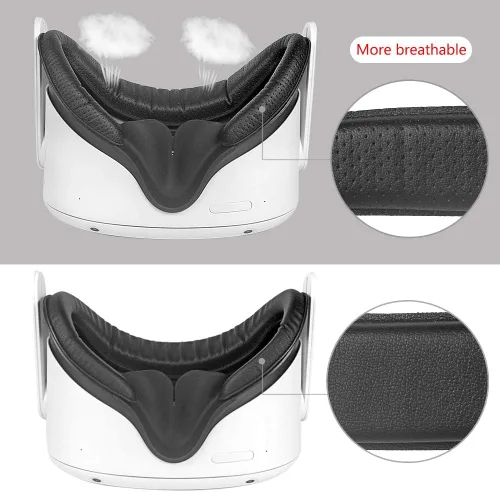 Vista 6 de HIJIAO Última actualización Accesorios para Oculue Quest 2 incluyendo VR interfaz facial soporte y PU cuero espuma cara Pad reemplazo y cubierta