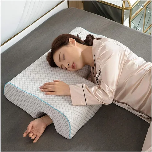 Vista 3 de Trendy Moon - Almohada arqueada de espuma viscoelástica para parejas, almohada arqueada con espuma viscoelástica de rebote lento para descansar