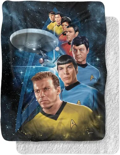Vista 10 de Star Trek - Manta de 50 x 60 pulgadas, manta de sherpa de tacto sedoso de Among The Stars, manta supersuave