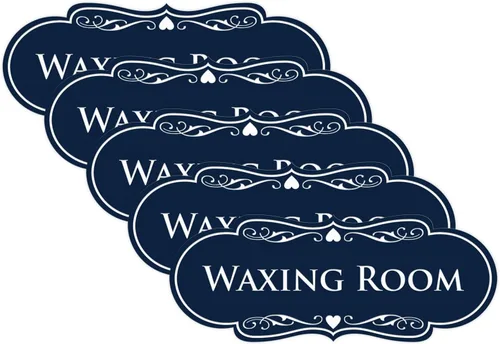 Vista 27 de Designer Waxing Room Sign (negro) - Pequeño 1 paquete