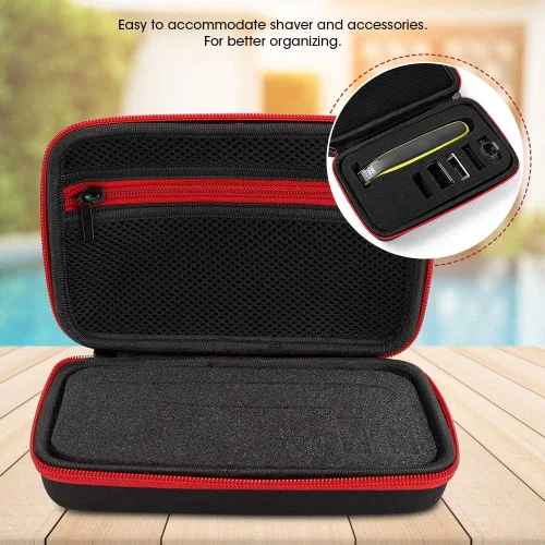 Vista 4 de Bolsa de almacenamiento compacta para hombre con correa de mano, fácil de almacenar QP2520/90/70 (negro rojo)