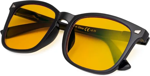 Vista 16 de Gafas de lectura cuadradas de gran tamaño con bloqueo de luz azul para mujeres y hombres