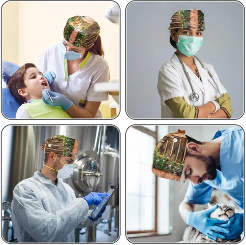Vista 5 de Scrub Caps Women,Scrub Cap Suitable for Men and Women