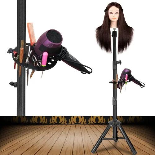 Vista 18 de ZQIAN BEAUTY Trípode de soporte para peluca de 25 pulgadas, soporte de cabeza de maniquí ajustable, soporte de cabeza de peluca para cabezas