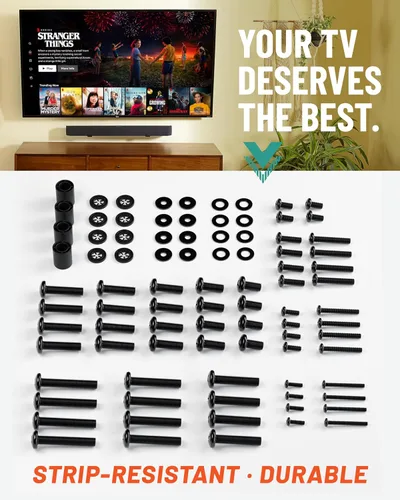 Vista 8 de ECHOGEAR Paquete de Hardware de Montaje Universal para TV – Kit de Hardware de Montaje de Repuesto para televisores de hasta 80" – Incluye tornillos