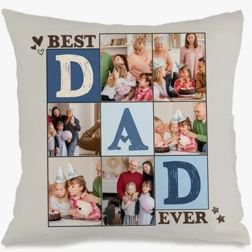 Vista 13 de Custom Memory Pillow Case Created with a Single Photo and Your Chosen Words Forming a comforting Cushion That Also Makes a Thoughtful Gift