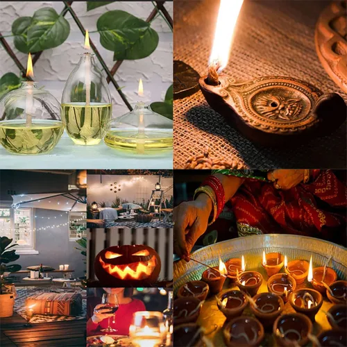 Vista 5 de AYLIFU - Paquete de 20 mechas de algodón para lámparas de aceite de 1/4 pulgadas x 5.9 in para quemadores de velas Pure Cotton,Round Candle