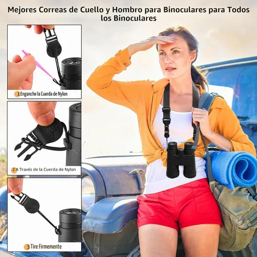Vista 4 de FIEIL Correa de hombro ajustable, correa de nailon para cámara, cómoda correa para el cuello para iPad, tableta de teléfono celular, cámara, laptop