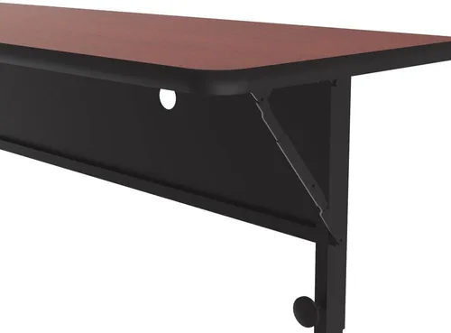 Vista 4 de Correll Deluxe (HPL) Mesa de oficina abatible, 24 x 72 pulgadas, cereza