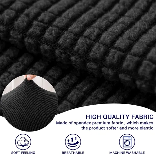 Vista 6 de SUBRTEX Juego de 2 fundas elásticas para brazos de sofá, fundas a cuadros para brazos de sofá, fundas antideslizantes para reposabrazos