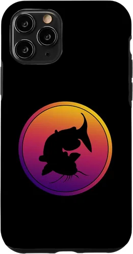 Vista 10 de iPhone 15 Synthwave Fishing Retrowave Catfish Fisherman Case