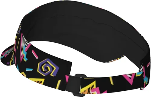 Vista 3 de Sombreros retro de los años 80 y 90 para mujeres y hombres, divertidos iconos retro de los años 80 y 90, sombrero de visera solar para mujeres