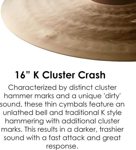 Vista 3 de Zildjian K0931 16" K Zildjian Cluster Crash