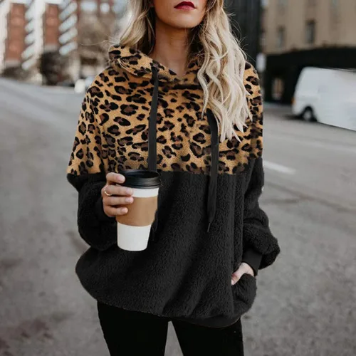 Vista 2 de Sudadera con capucha de teñido anudado para mujer casual manga larga estampada con cordón con bolsillo Negro